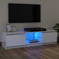 vidaXL TV skrinka s LED svetlami lesklá biela 120x30x35,5 cm - cena, srovnání
