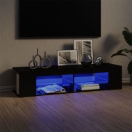 vidaXL TV skrinka s LED svetlami lesklá čierna 135x39x30 cm - cena, srovnání