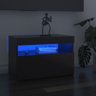 vidaXL TV skrinka s LED svetlami lesklá sivá 60x35x40 cm - cena, srovnání