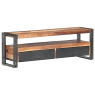 vidaXL TV stolík 120x30x40 cm masívne drevo so sheeshamovým zakončením - cena, srovnání