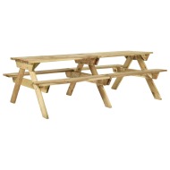 vidaXL Piknikový stôl s lavicami 220x122x72 cm impregnovaná borovica - cena, srovnání
