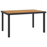 vidaXL Záhradný stôl hnedý 140x90x74 cm hliník a WPC - cena, srovnání