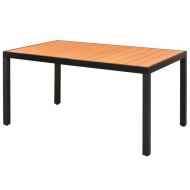 vidaXL Záhradný stôl, hnedý 150x90x74 cm, hliník a WPC - cena, srovnání