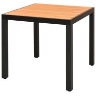 vidaXL Záhradný stôl, hnedý 80x80x74 cm, hliník a WPC - cena, srovnání