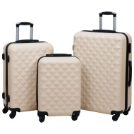 vidaXL Súprava cestovných kufrov s tvrdým krytom 3 ks zlatá ABS - cena, srovnání