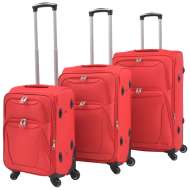 vidaXL Sada 3 cestovných kufrov, červená - cena, srovnání