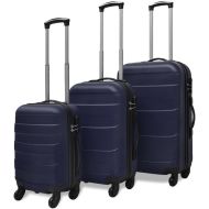 vidaXL Sada troch modrých cestovných kufrov na kolieskach - cena, srovnání