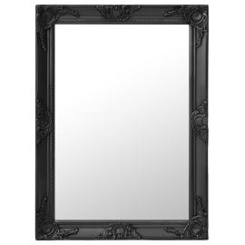 vidaXL Nástenné zrkadlo v barokovom štýle 60x80 cm čierne