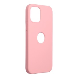 ForCell Pouzdro Soft-Touch SILICONE APPLE iPhone 12 PRO Max - Růžové výřez na logo