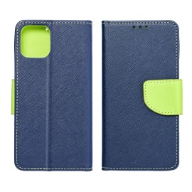 ForCell Pouzdro Mercury Fancy Book APPLE iPhone 12 Mini - navy modré/limonka