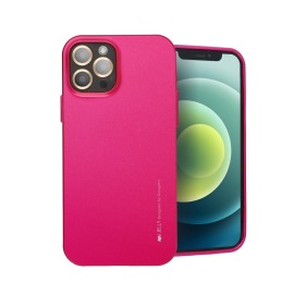 Goospery Pouzdro MERCURY i-Jelly Case silikonové iPhone 12/12 Pro - růžová metalíza