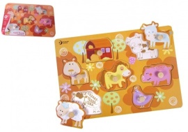 Teddies Vkladačka / Puzzle doskové obrysové farma