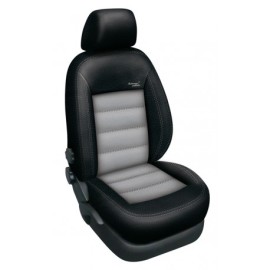 Automega Autopotahy na BMW 1, E87, od roku 2004 - 2011, kožené Authentic Leather, Leather černá/šedá 7 0092