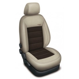 Automega Autopotahy na BMW X3, od 2003 - 2010, Authentic Velvet III., velvet béžová béžová/hnědá 7 0106