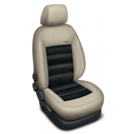 Automega Autopotahy na BMW X3, od 2003 - 2010, kožené Authentic Leather III., Leather béžová béžová/černá 7 1798