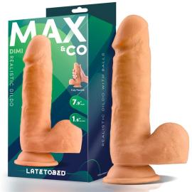 Max&Co Dimi Realistic Dildo with Testicles 7.9"