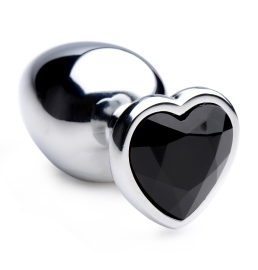 Booty Sparks Black Heart Gem Anal Plug Large