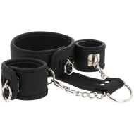 Fetish Submissive Bound Neck to Wrist Restraints Vegan Leather - cena, srovnání