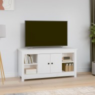 vidaXL TV skrinka biela 103x36,5x52 cm masívna borovica - cena, srovnání