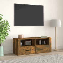 vidaXL TV skrinka dymový dub 100x35x40 cm spracované drevo