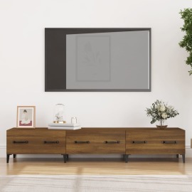 vidaXL TV skrinka hnedý dub 150x34,5x30 cm spracované drevo