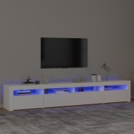 vidaXL TV skrinka s LED svetlami biela 240x35x40 cm - cena, srovnání