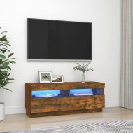 vidaXL TV skrinka s LED svetlami dymový dub 100x35x40 cm - cena, srovnání