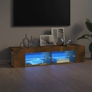 vidaXL TV skrinka s LED svetlami dymový dub 135x39x30 cm - cena, srovnání