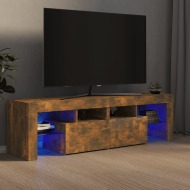 vidaXL TV skrinka s LED svetlami dymový dub 140x36,5x40 cm - cena, srovnání