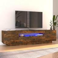 vidaXL TV skrinka s LED svetlami dymový dub 160x35x40 cm - cena, srovnání
