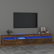 vidaXL TV skrinka s LED svetlami dymový dub 240x35x40 cm - cena, srovnání