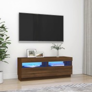 vidaXL TV skrinka s LED svetlami hnedý dub 100x35x40 cm - cena, srovnání