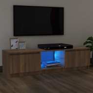 vidaXL TV skrinka s LED svetlami hnedý dub 120x30x35,5 cm - cena, srovnání