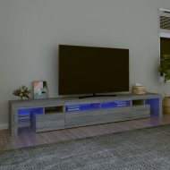 vidaXL TV skrinka s LED svetlami sivá sonoma 260x35x40 cm - cena, srovnání