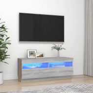 vidaXL TV skrinka s LED svetlami sivý dub sonoma 100x35x40 cm - cena, srovnání