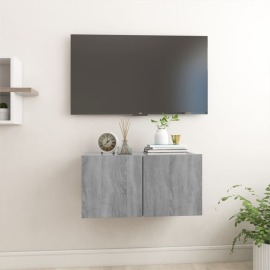 vidaXL Závesná TV skrinka sivý dub sonoma 60x30x30 cm spracované drevo