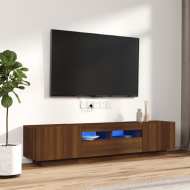 vidaXL 2-dielna súprava TV skriniek s LED hnedý dub spracované drevo - cena, srovnání