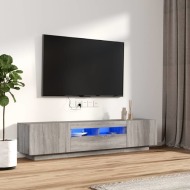 vidaXL 2-dielna súprava TV skriniek s LED sivá sonoma spracované drevo - cena, srovnání