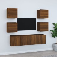 vidaXL 6-dielna súprava TV skriniek hnedý dub spracované drevo - cena, srovnání