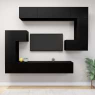 vidaXL 8-dielna súprava TV skriniek čierna spracované drevo - cena, srovnání