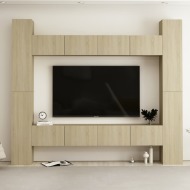 vidaXL 8-dielna súprava TV skriniek dub sonoma drevotrieska - cena, srovnání