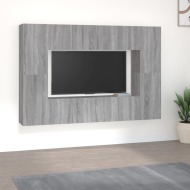 vidaXL 8-dielna súprava TV skriniek sivý dub sonoma spracované drevo - cena, srovnání