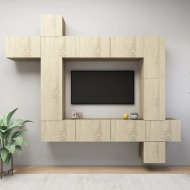 vidaXL 9-dielna súprava TV skriniek dub sonoma drevotrieska - cena, srovnání