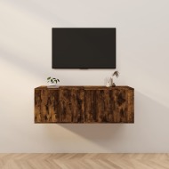 vidaXL Nástenné TV skrinky 2 ks dymový dub 57x34,5x40 cm - cena, srovnání