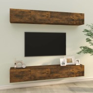 vidaXL Nástenné TV skrinky 4 ks dymový dub 100x30x30 cm - cena, srovnání