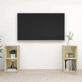 vidaXL TV skrinky 2 ks dub sonoma 72x35x36,5 cm drevotrieska