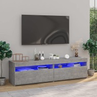 vidaXL TV skrinky 2 ks s LED svetlami betónové sivé 75x35x40 cm - cena, srovnání