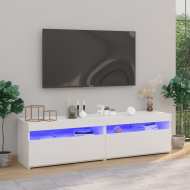 vidaXL TV skrinky 2 ks s LED svetlami biele 75x35x40 cm - cena, srovnání