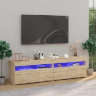 vidaXL TV skrinky 2 ks s LED svetlami dub sonoma 75x35x40 cm - cena, srovnání