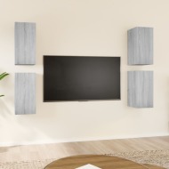 vidaXL TV skrinky 4 ks sivé sonoma 30,5x30x60 cm spracované drevo - cena, srovnání